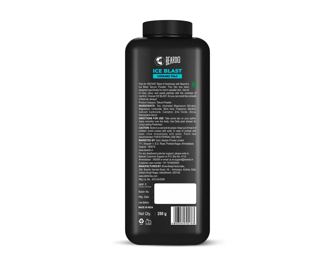 Beardo Ice Blast Cooling Talc