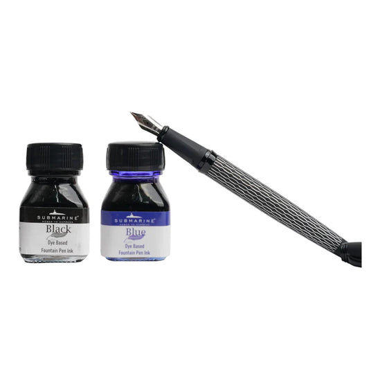Inkspire Blue Fountain Pen Set