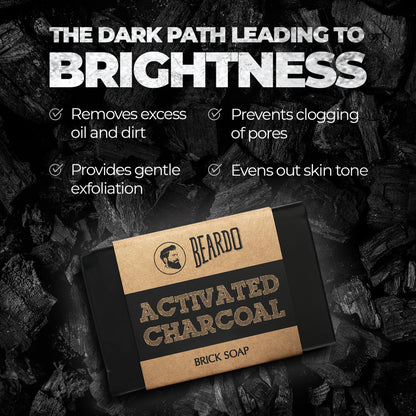 Beardo Activated Charcoal Brick Soap