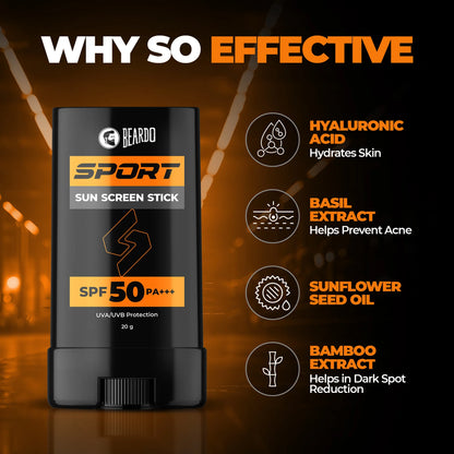 Beardo Sport Sunscreen Stick SPF50 (20g)