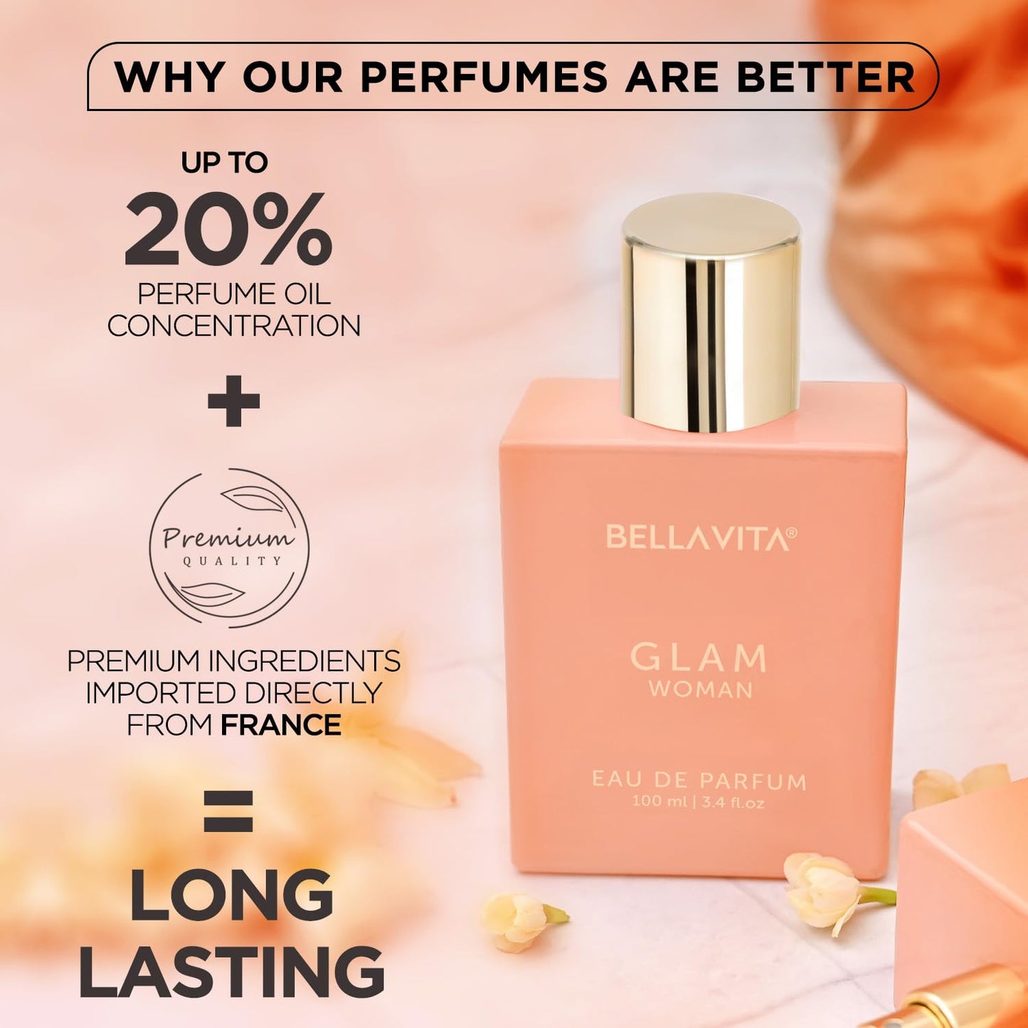 Bella Vita Luxury GLAM | Long Lasting Perfume for Woman.