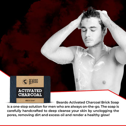 Beardo Activated Charcoal Brick Soap