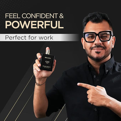 Bella Vita Luxury CEO Men Long Lasting Perfume for Man | EDP Pack of 2 x 100ml | Lemon, Lavender, Tonka, Mandarin & Vetiver | Woody, Citrus Premium Fragrance | Ideal for Every Moment